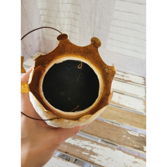 Dept 56 King bucket bag paper mache lantern decor unique - Picture 7 of 8